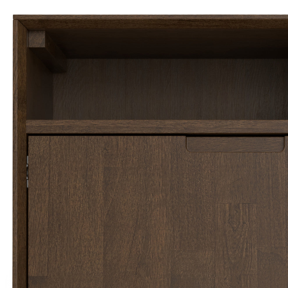 Banting Solid Hardwood Entryway Storage Cabinet, Walnut Brown