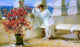 Sir Lawrence Alma-Tadema Her Eyes are with Her Thoughts Wrapped Canvas