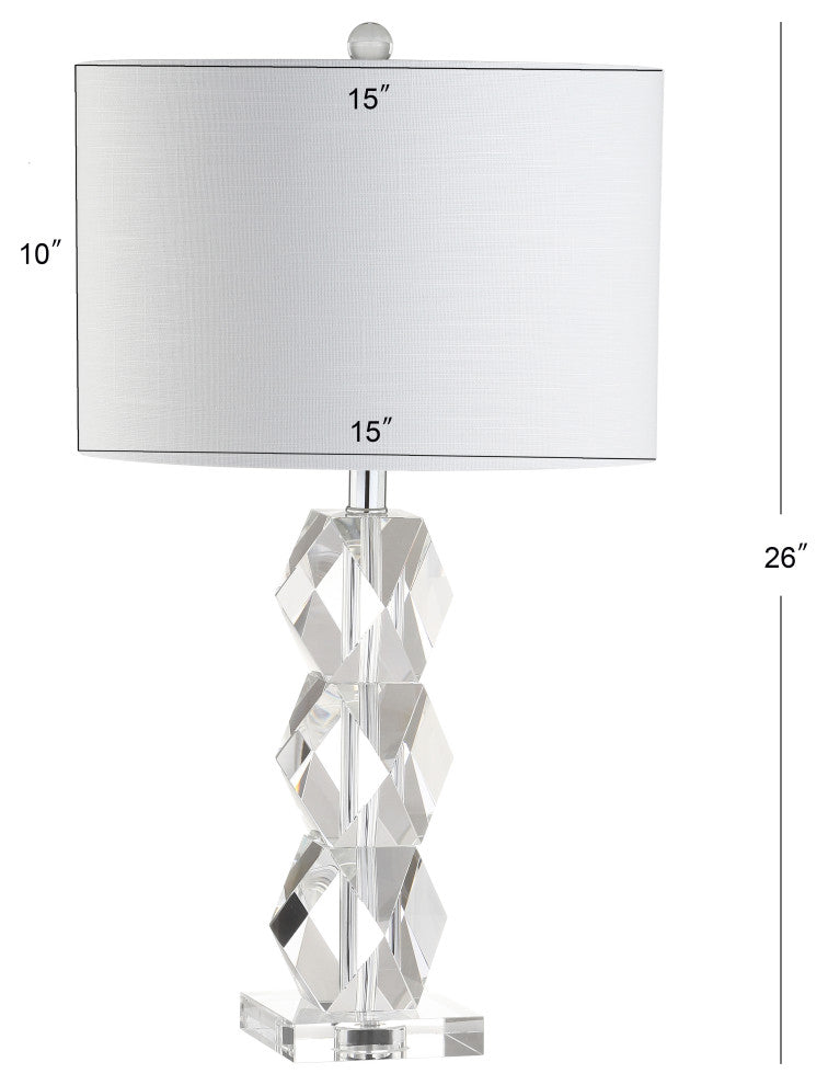Sofia 26" Crystal Table Lamp, Clear