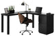 L-Shaped Desk, Large Top & Full Extension Handless Storage Drawers, Bourbon Oak