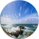 Distant Planet System From Cliffs, Seashore Disc Metal Wall Art, 11"