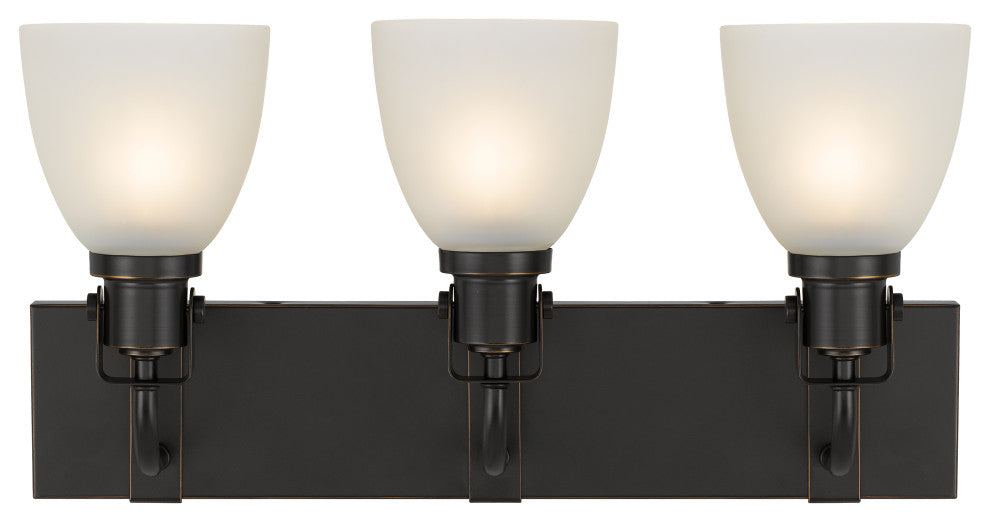 Edison 3-Light Antique Bronze Finish Vanity Light 6.5"x20.5"x10.5"