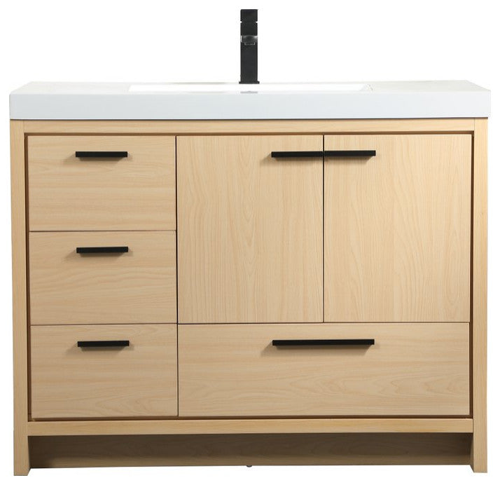 Walker 42" Single Bathroom Vanity, Maple