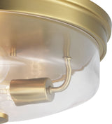 Blakely Collection 2-Light Flush Mount, Brushed Bronze
