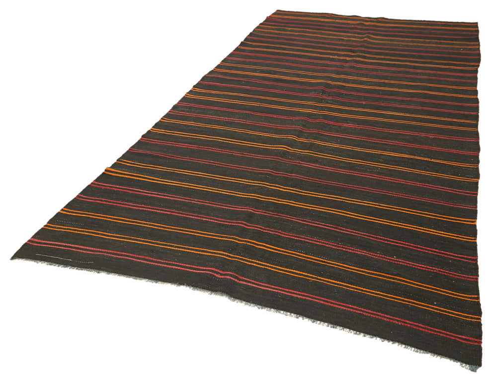 Rug N Carpet - Handmade Oriental 5' 4'' x 11' 10'' Vintage Goat Hair Kilim Rug