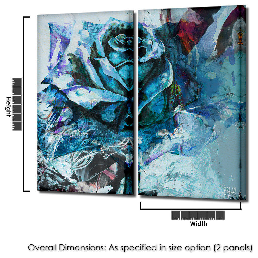 Painted Petals XXXIX Canvas Art, 2-Piece Set, 24"x12"