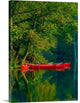 "Red Canoes" Wrapped Canvas Art Print, 18"x24"x1.5"