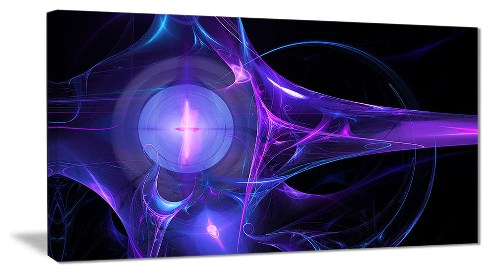 "Purple Bright Candle" Abstract Digital Art Canvas Print