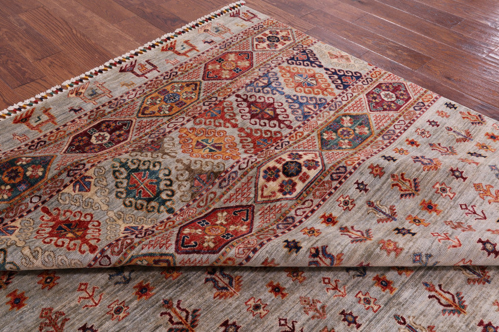 8' 4" X 10' 1" Persian Gabbeh Tribal Handmade Rug Q5865