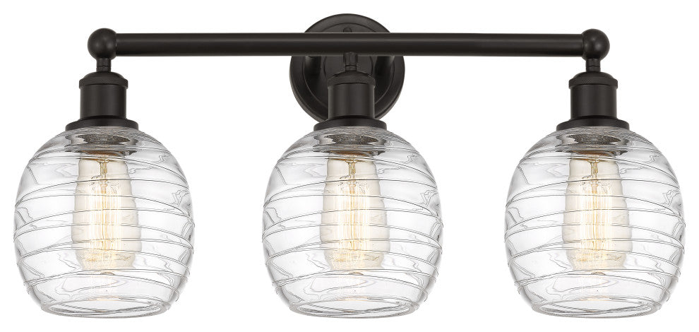 Innovations 616-3W-OB-G1013 Belfast 3 Light Bath Vanity Light, Oil Rubbed Bronze