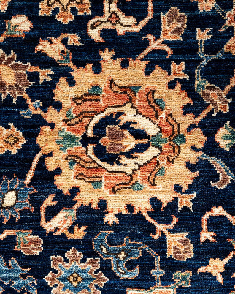 Serapi One-of-a-Kind Hand-Knotted Area Rug Blue, 6' 2" x 9' 1"