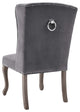 Side Dining Chair, Set of 2, Velvet, Gray, Modern, Cafe Bistro Restaurant