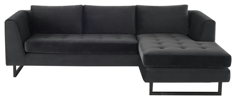 Matthew Shadow Grey Fabric Sectional Sofa, HGSC560