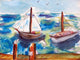Two Sailboats Door Mat 30x50