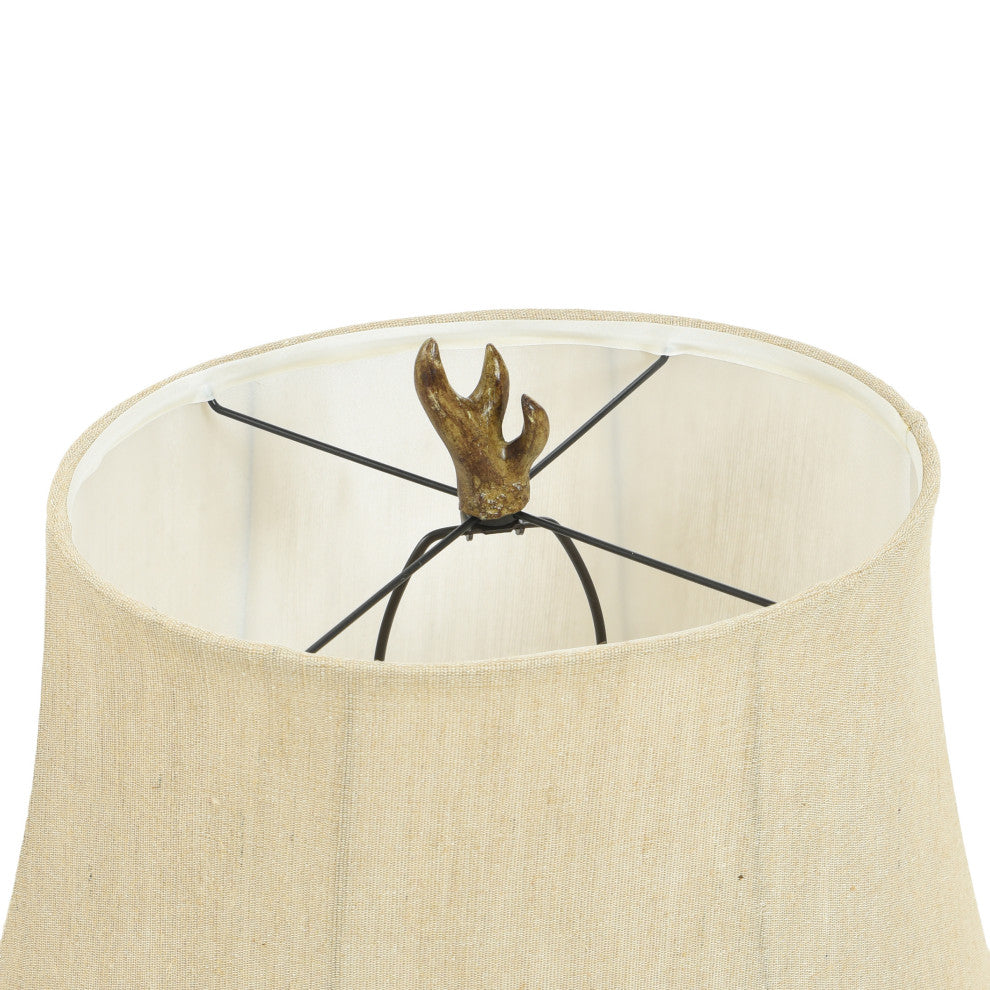 Antler Table Lamp with Custom Fabric Shade