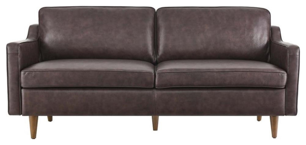 Impart Genuine Leather Sofa, Brown