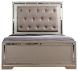 Alana Silver Champagne Queen Panel Bed