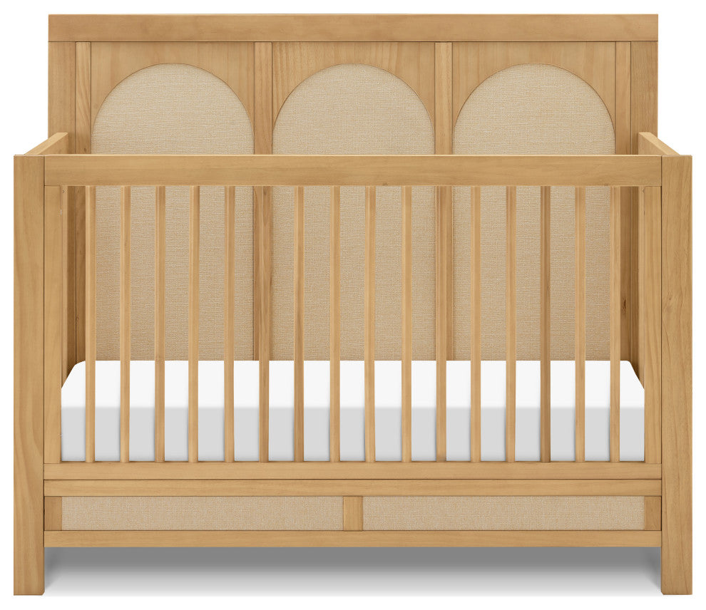 Eloise 4-in-1 Convertible Crib, Honey and Performance Sand Eco-Weave