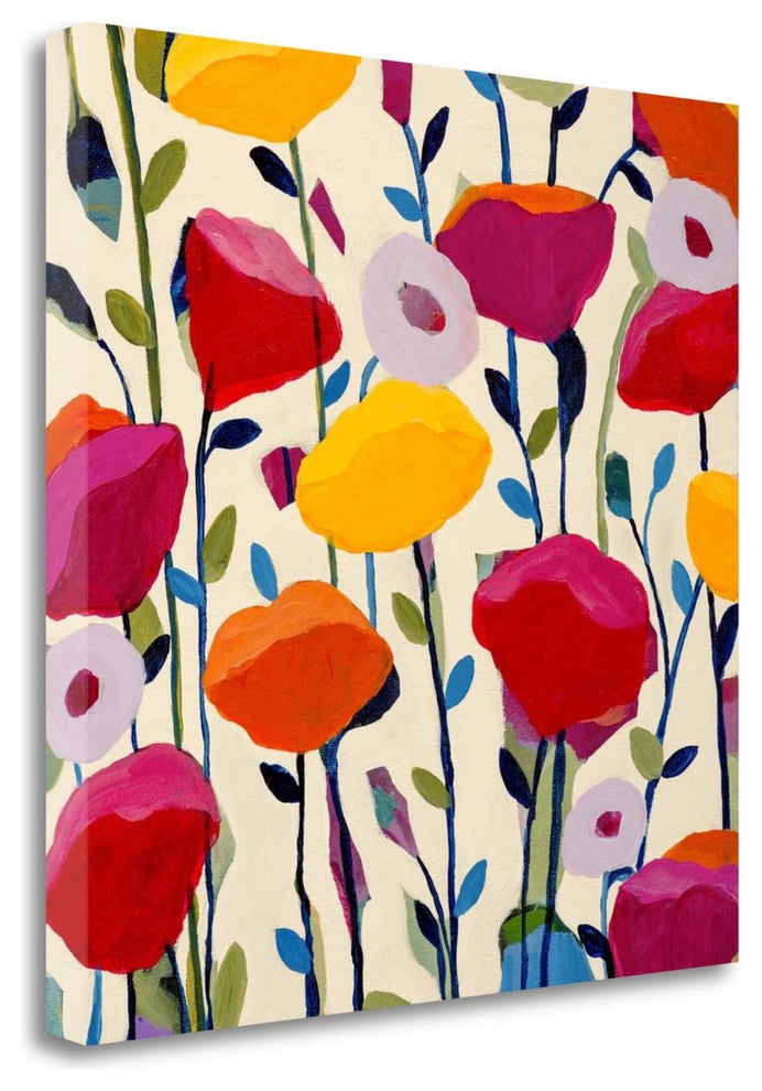 "Bursting Poppies" By Carrie Schmitt, Giclee Print on Gallery Wrap Canvas