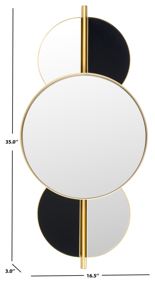 Safavieh Syrus 16.5" Mirror, Gold/Multi