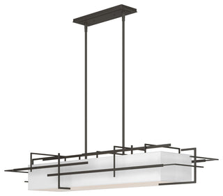 Etch Pendant, Dark Smoke Finish, Natural Anna Shade