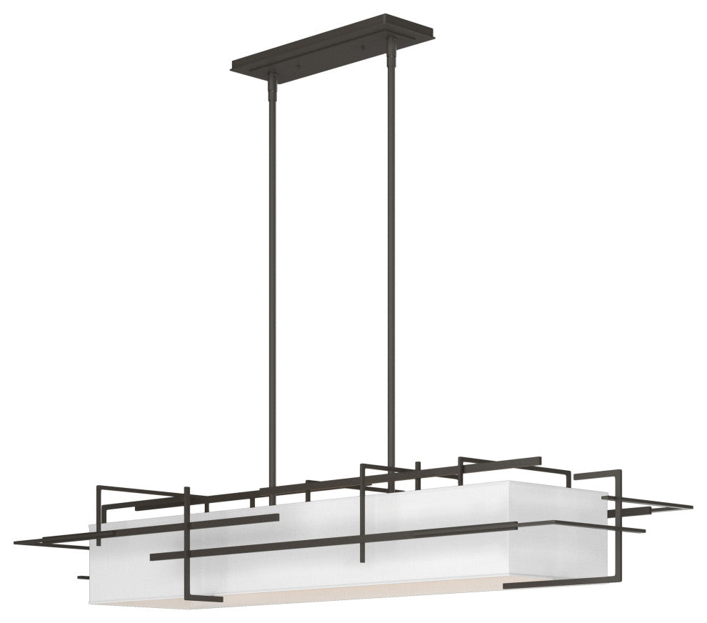 Etch Pendant, Dark Smoke Finish, Natural Anna Shade