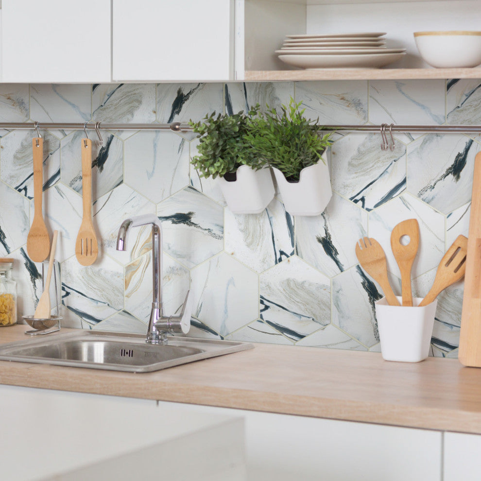 Marmaris Hex Porcelain Floor and Wall Tile