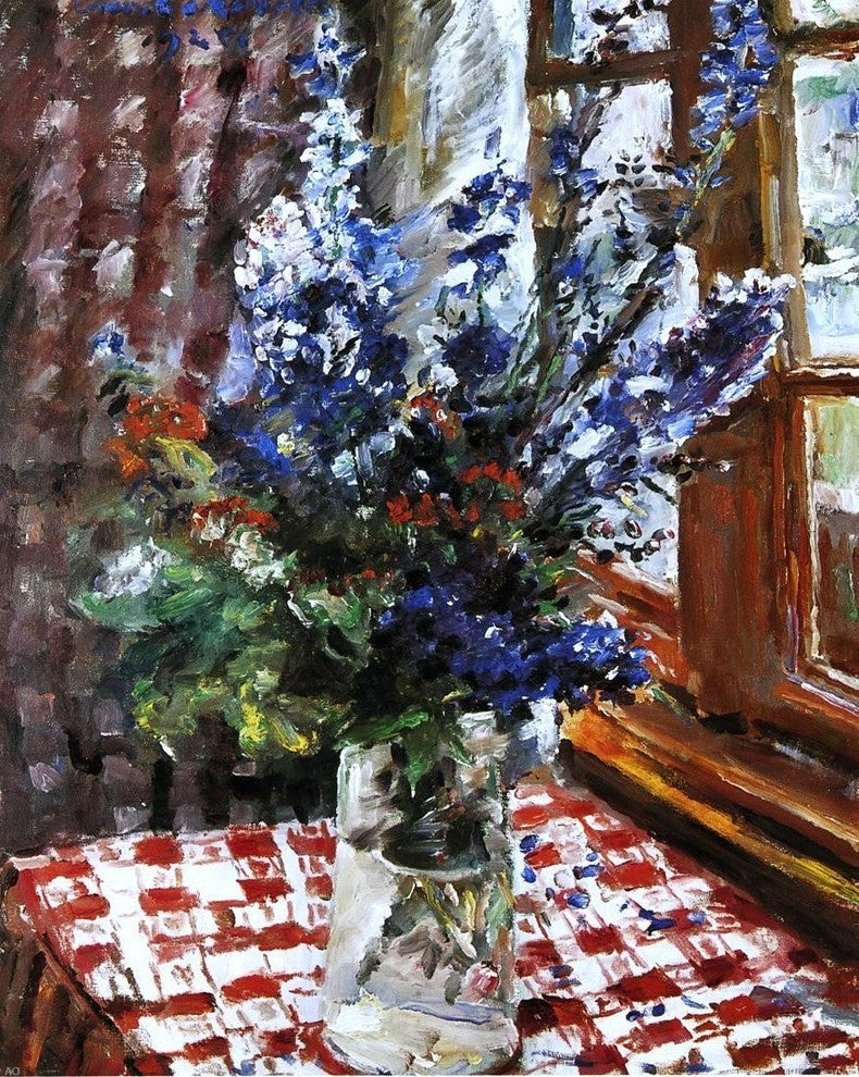 Lovis Corinth Larkspur Premium Canvas Print