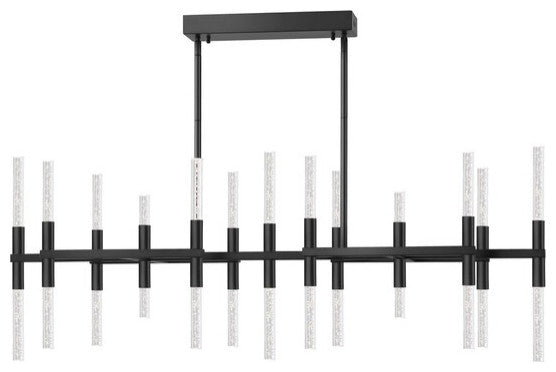 Safavieh Couture Evaria Acrylic Tube Chandelier, Black