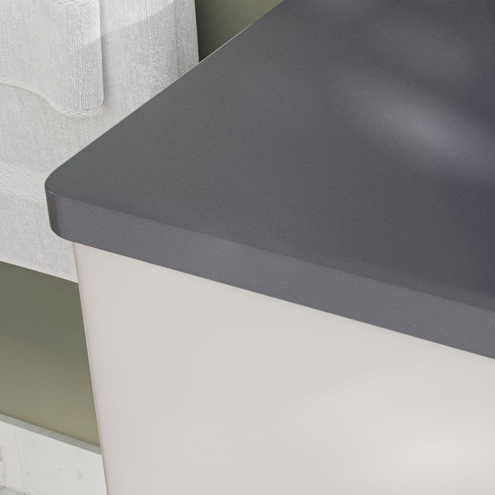 Rhonda Bath Vanity, Beige, 48", Single Sink, Freestanding