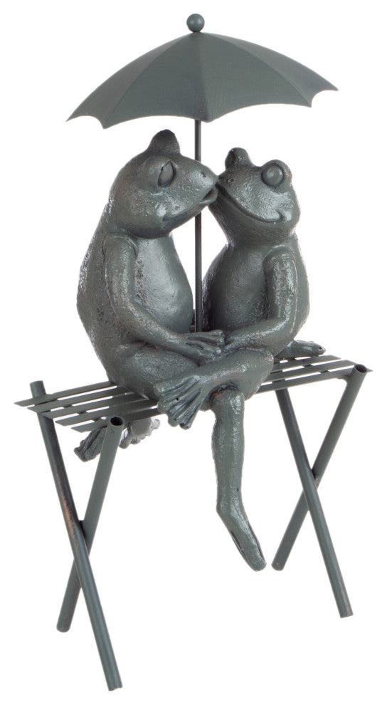 Frog Couple Statue-Resin Romantic Animal Figurine by Pure Garden