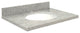 Granite 49"x22" Vanity Top, Single Faucet Hole, Giallo Parfait, White Bowl