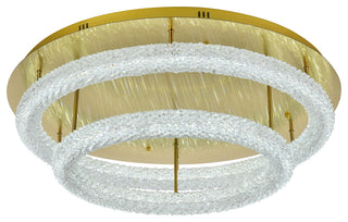 Home Living 33.5" LED Flush Mount, Satin Gold
