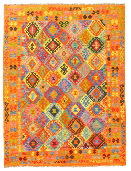 Pasargad Caucasian Tribal Style Flat Weave Kilim 5'8"x5'11"