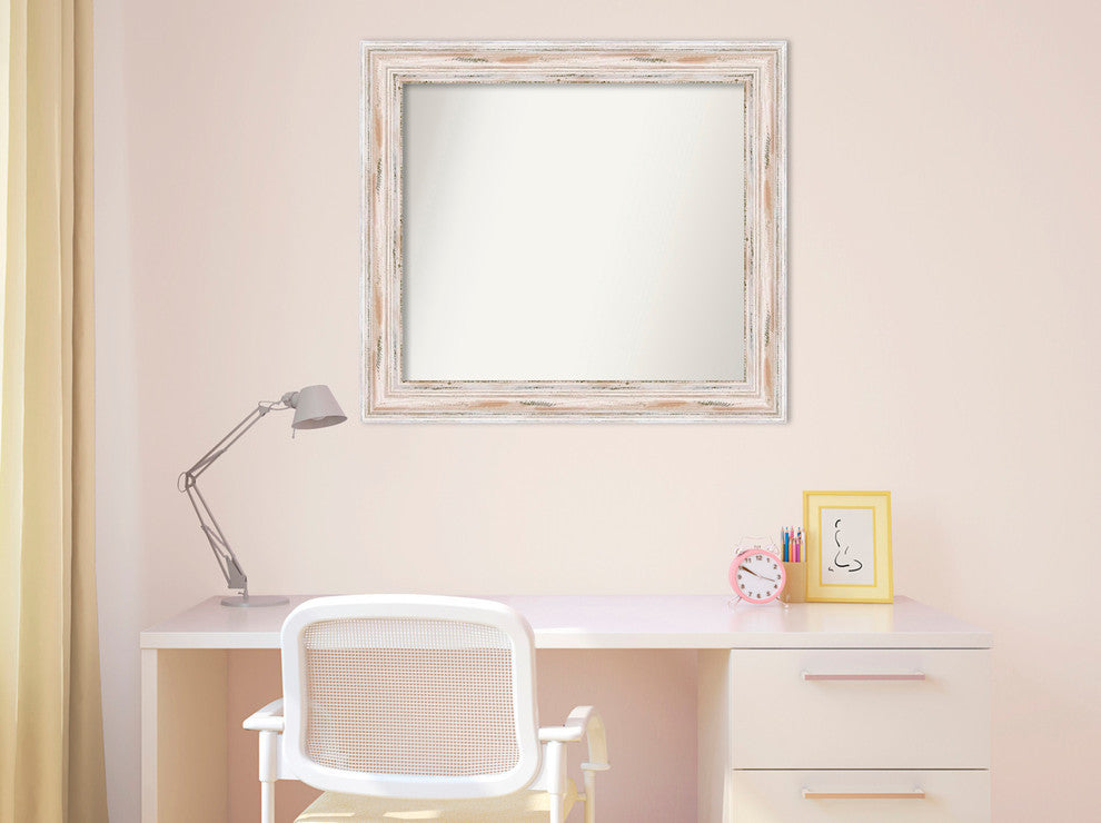 Wall Mirror Choose your Custom Size, Alexandria White Wash