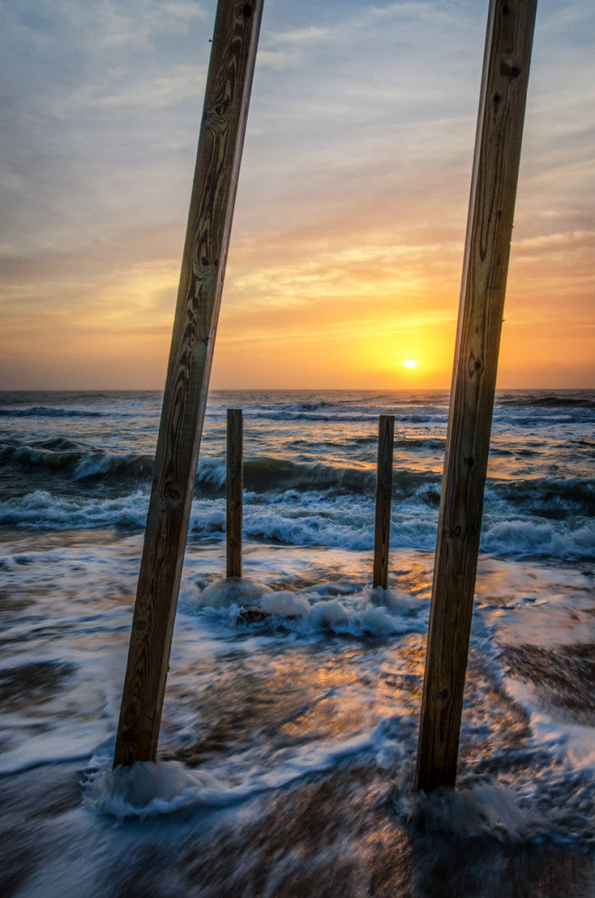 Sunrise Between the Pillars Landscape Photo Unframed Wall Art Print, 11" X 14"