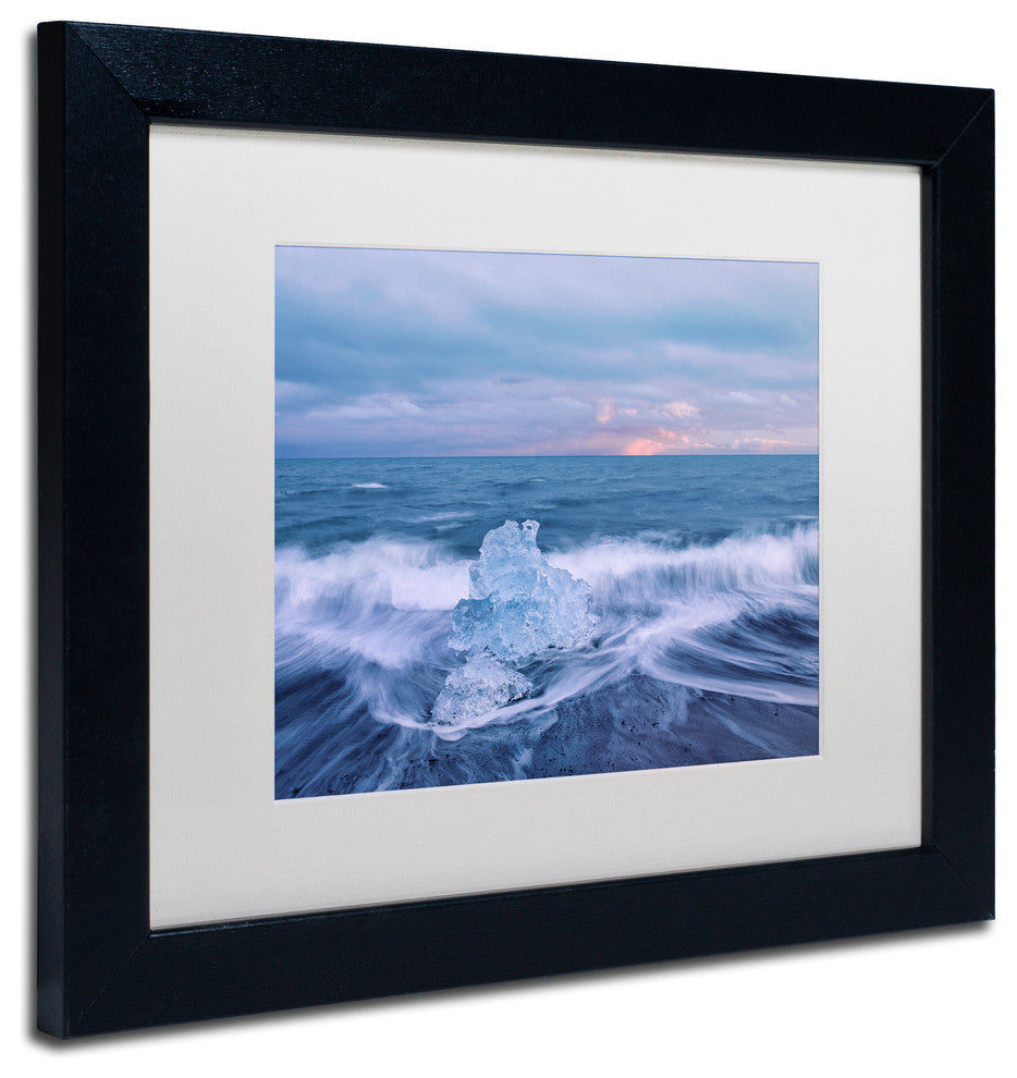 Michael Blanchette Photography ''Diamond in the Surf'' Matted Framed Art, 14x11