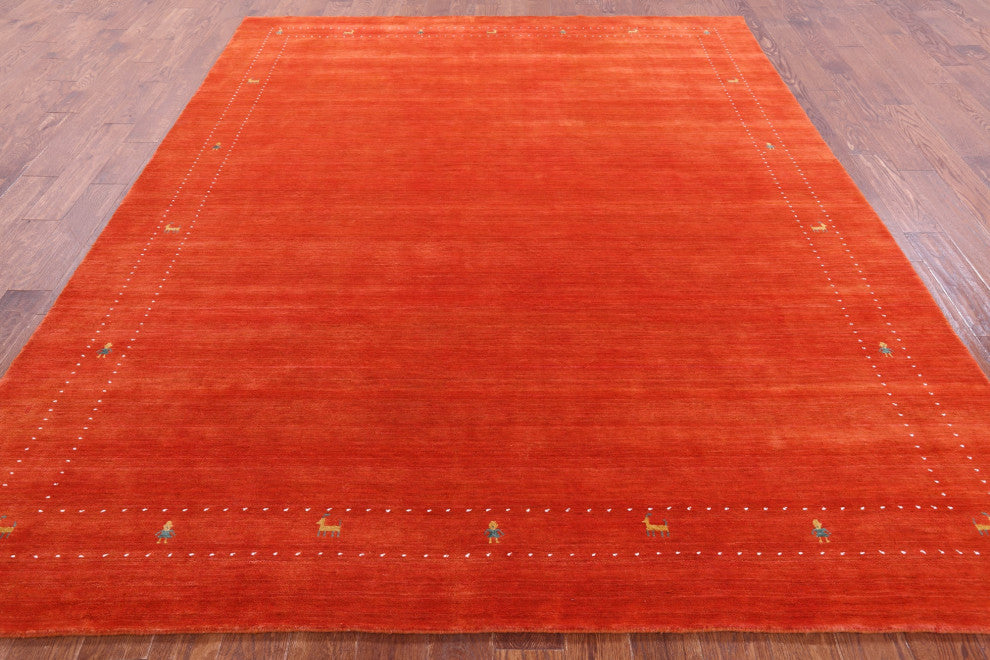 8' 0" X 10' 0" Persian Gabbeh Handmade Wool Rug - Q15104