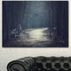 Dark Forest With Empty Road, Forest Canvas Art Print, 40"x30"