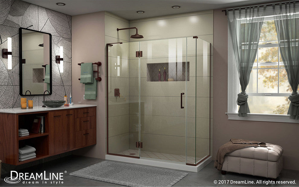 DreamLine E3270630L-06 Unidoor-X 57 in. W x 30.375 in. D x 72 in. H Hinged