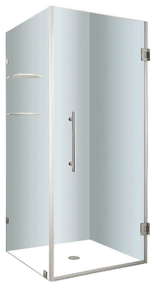 Aston Aquadica GS 30"x30"x72" Completely Frameless Square Shower, Chrome