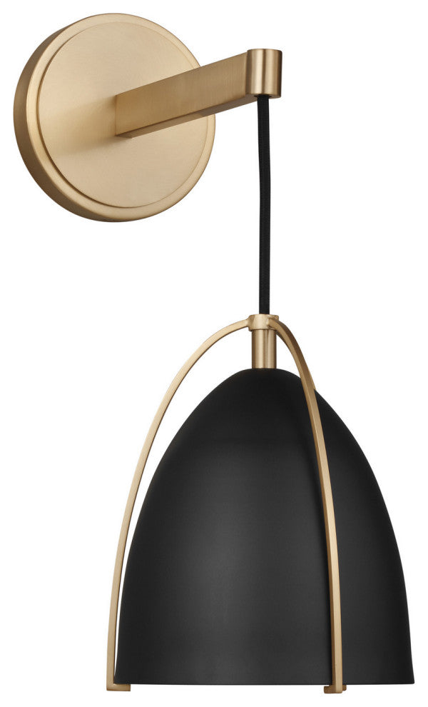 Norman 1-Light Wall/Bath Sconce, Satin Brass