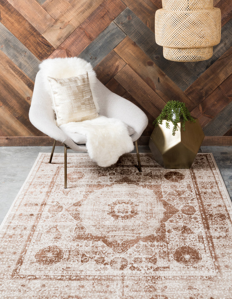 Unique Loom Dark Beige Lygos Imperial 2' 0 x 3' 0 Area Rug
