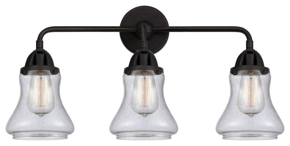 288-3W-BK-G194 Bellmont 3 Light 24" Bath Vanity Light, Matte Black