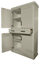Extra Wide Coastal Kitchen Pantry Cabinet, Soft White