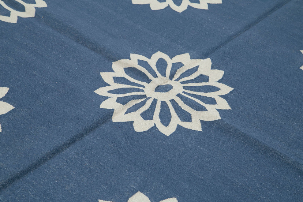 Rug N Carpet - Handmade Wool 8' 0'' x 10' 0'' Flatweave Dhurrie Kilim Rug