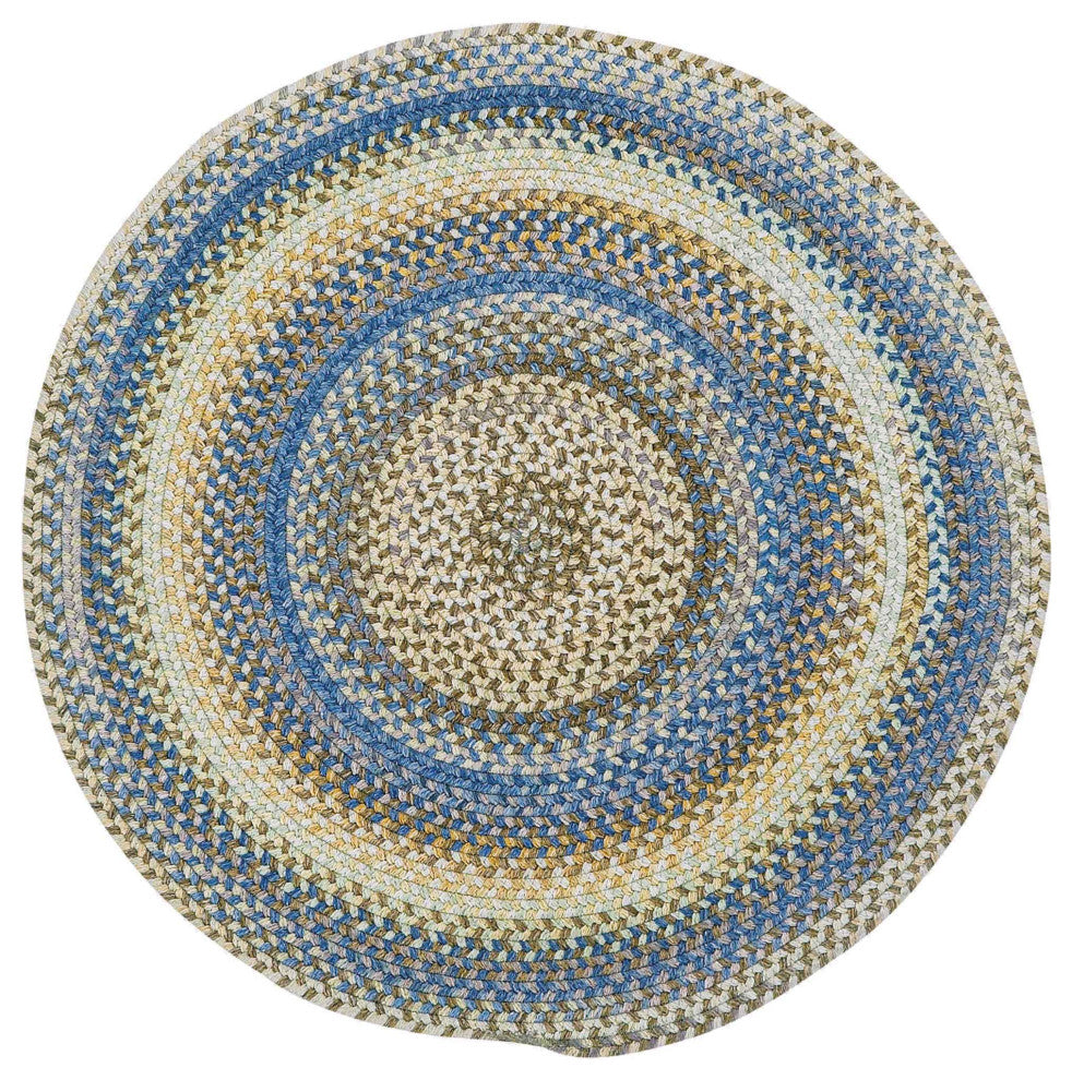 Capel Kill Devil Hill Light Blue 0210_410 Braided Rugs - 9' 6" Round