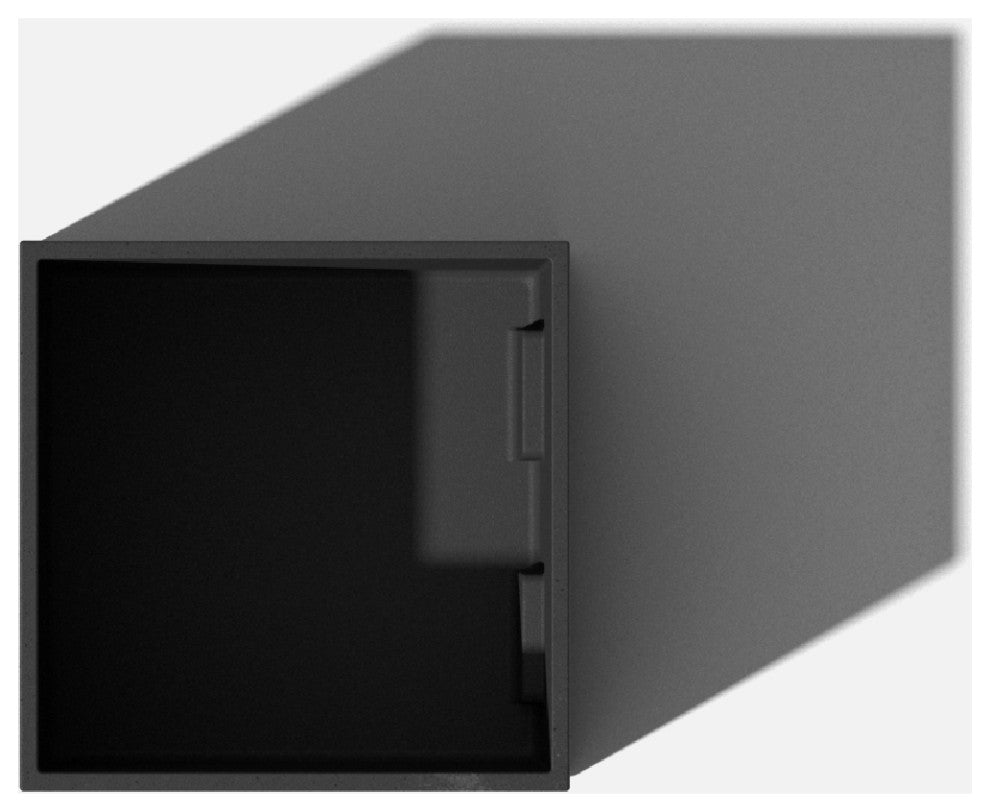 Veadek Geo Series Cube 5" Planter, Black, 5 Inch, 1 Pack