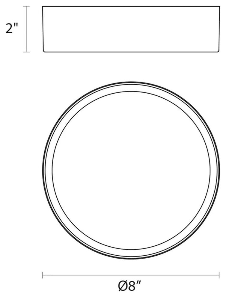 Sonneman 2745 Pi 8"W 1 Light LED Flush Mount Ceiling Fixture - Bright Satin