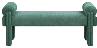 Stefano Upholstered Bench, Green